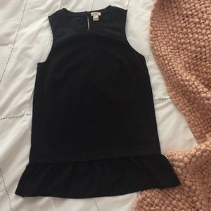 J Crew Tank Top with Ruffle Hem
